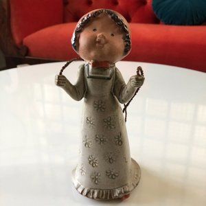 STATUE FIGURINE GIRL WITH JUMP ROPE